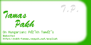 tamas pakh business card